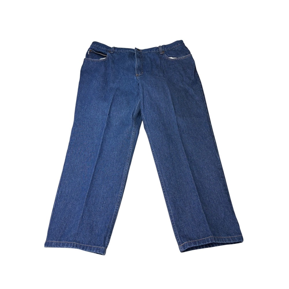 LL Bean Mens Classic Straight Leg Jeans Medium Wash Blue Denim Cotton W40 L27